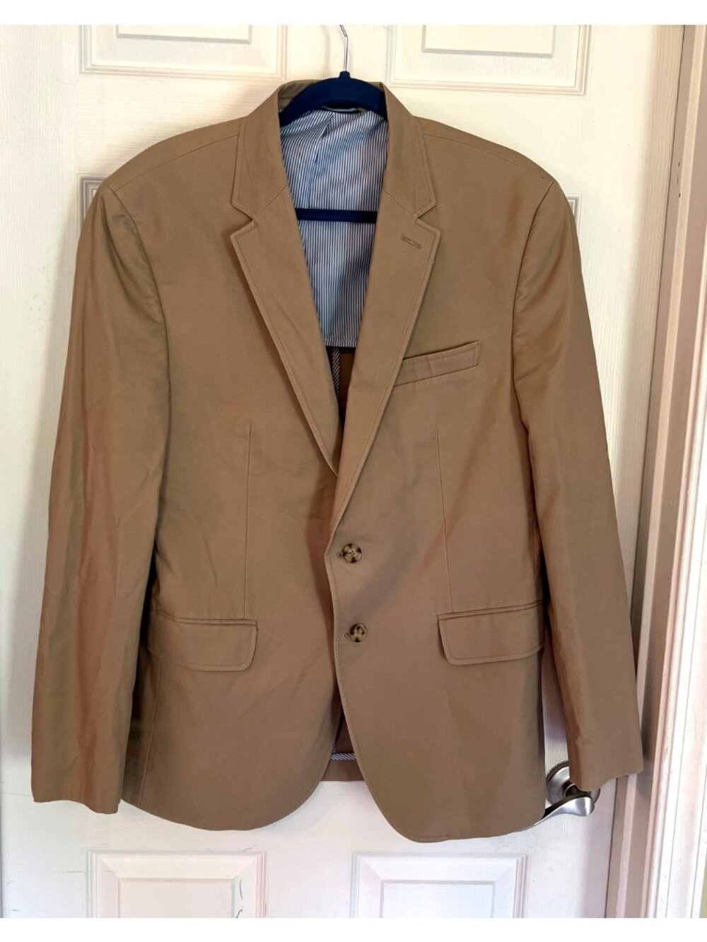 Tommy Hilfiger Tan Blazer Single-Breasted 44R XL Classic Fit Business Office